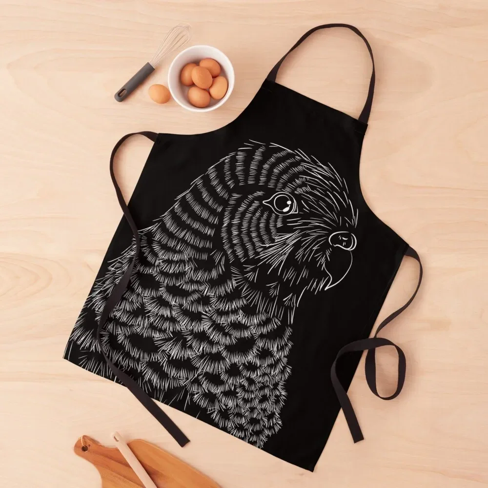 Black and White Parakeet Apron christmas kitchen cloths Cooking Kitchen For Women professional hairdressing Apron