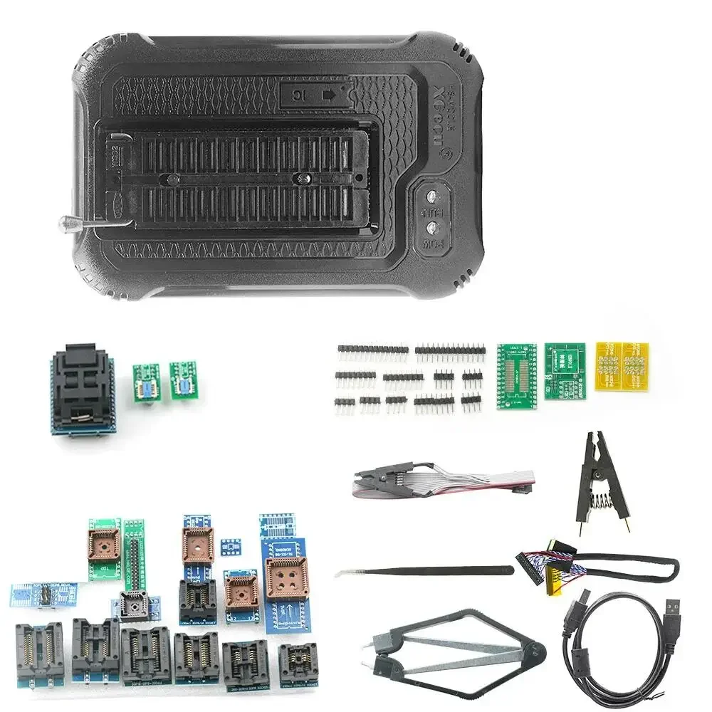 With 27 adapter Original T48 Programmer XGecu TL866II Plus-3G usb universal Minipro TL866 Flash eeprom for NAND EMMC BGA adapter