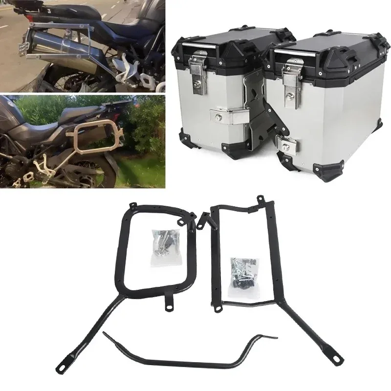 Motorcycle Side Panniers Rack Frame Top Box Case Saddlebag Bracket Pannier  Luggage Racks Motorcycle Trunk for Benelli TRK502X