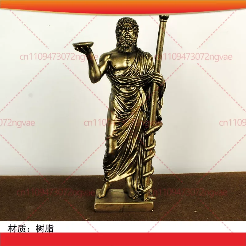 Resin Ancient Greek Myth Retro Figure Statue Decorative Small Craft for Living Room Study Wine Cabinet Household Decoration