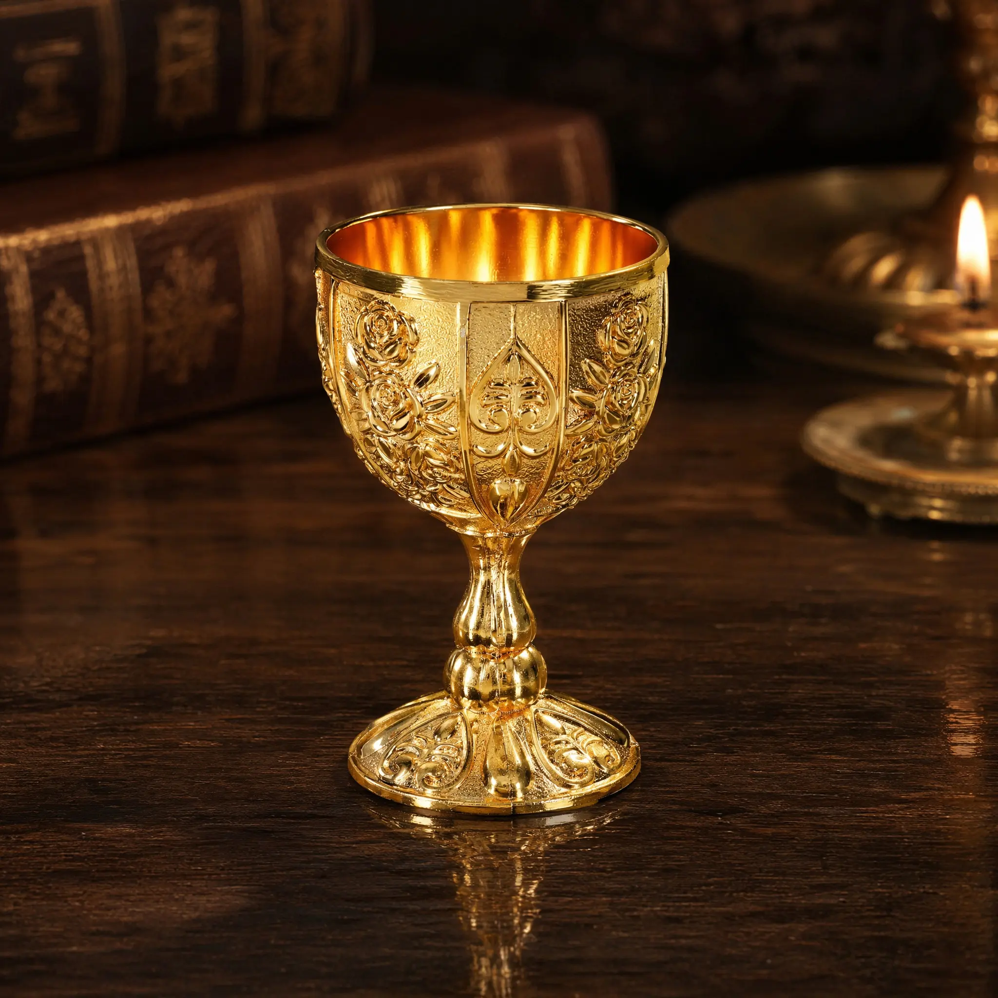 Home Decor Medieval - Vintage Europäischer Kelch aus Messing, Mittelalterlicher