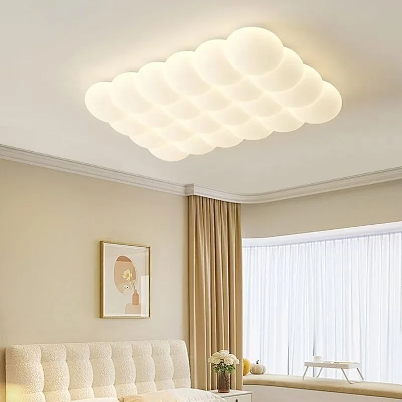 Cream Style Intelligent Acrylic Ceiling Lights Voice Control Living Room Bedroom Eye Protection Illumination LED Lamps Fixtures
