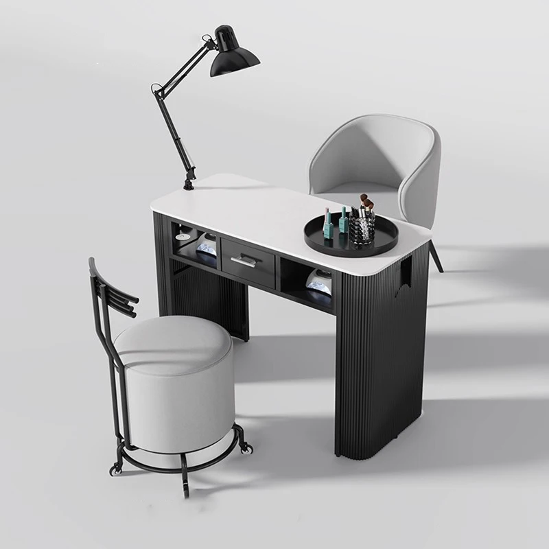 معدات تجميل طاولة الأظافر تصميم طاولات مانيكير احترافية عرض أدراج ميسا دي مانيكير صالون المفروشات المنزلية