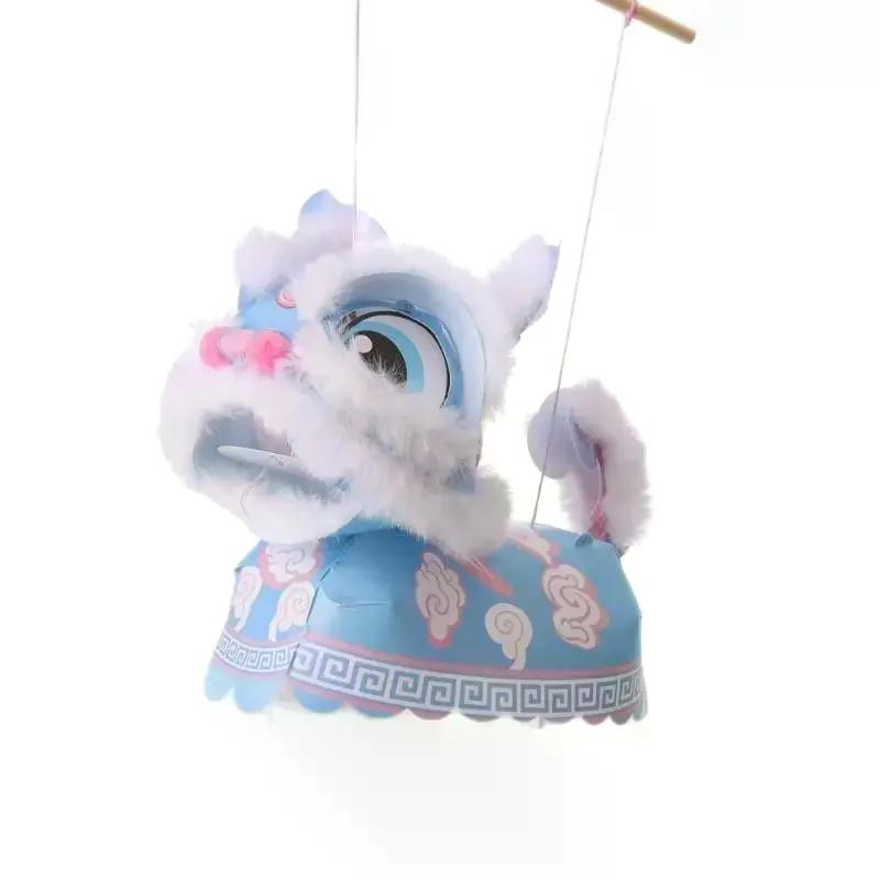 Chinese New Year Lion Dance Lantern Portable DIY Handmade Decor for Home Spring Festival Party Kids Holiday Gift