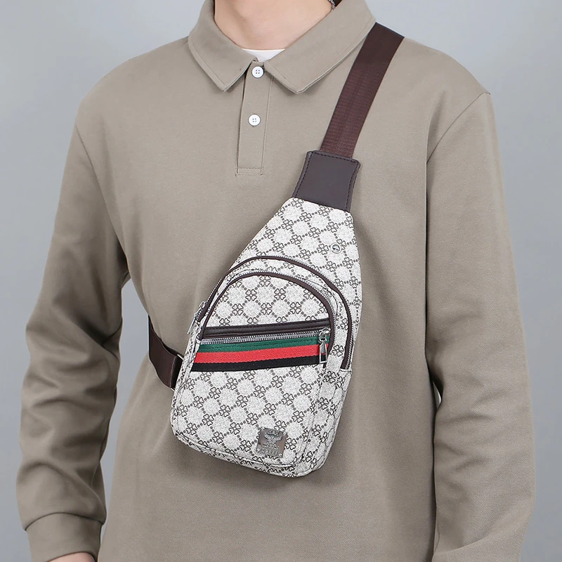 Herren Multifunktions Messenger Bag Schultertuch Brusttaschen Umhängetasche Lässige Handtasche mit Kopfhörerloch – Detail 3