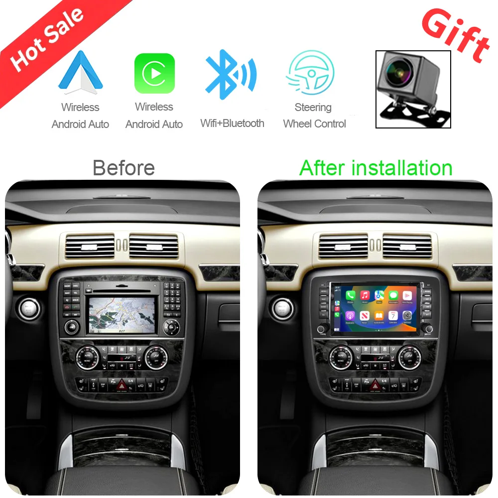 

CHSTEK Car Radio For Mercedes Benz R-Class W251 R280 R300 R320 R500 Auto Android Carplay Multimedia Player GPS WIFI BT Head Unit