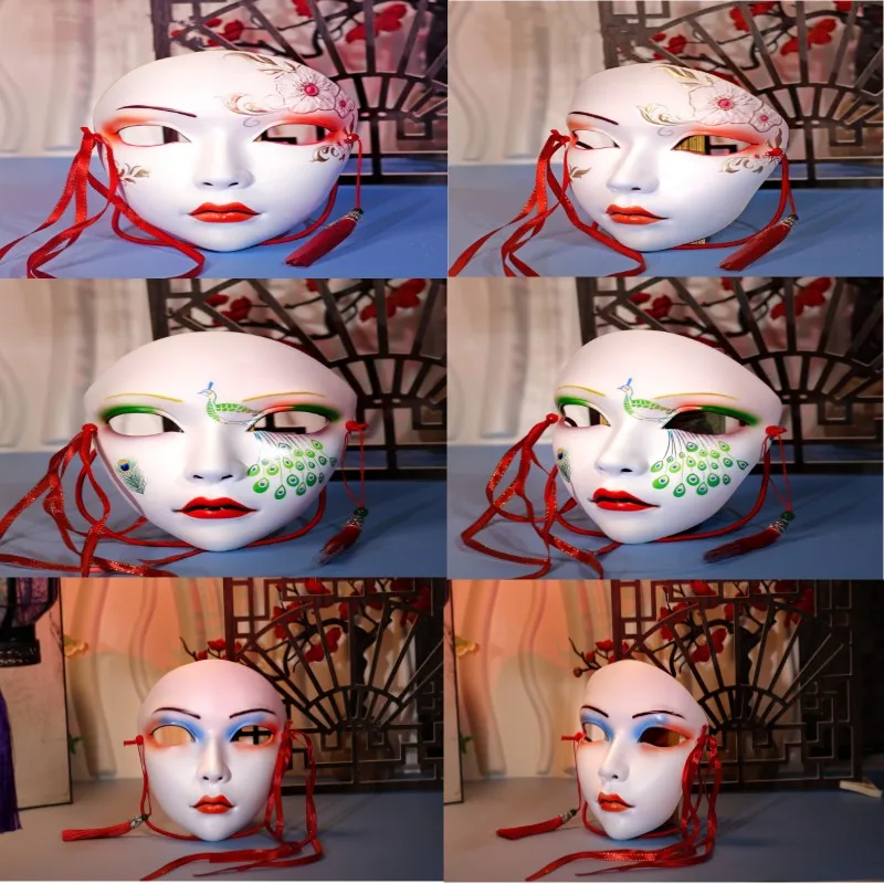 Maskerade-Maske, handbemalte Maske, Vollgesichtsmaske, Halloween-Cosplay-Maske für Frauen und Männer, Cosplay-Mottopartys, Fotografie