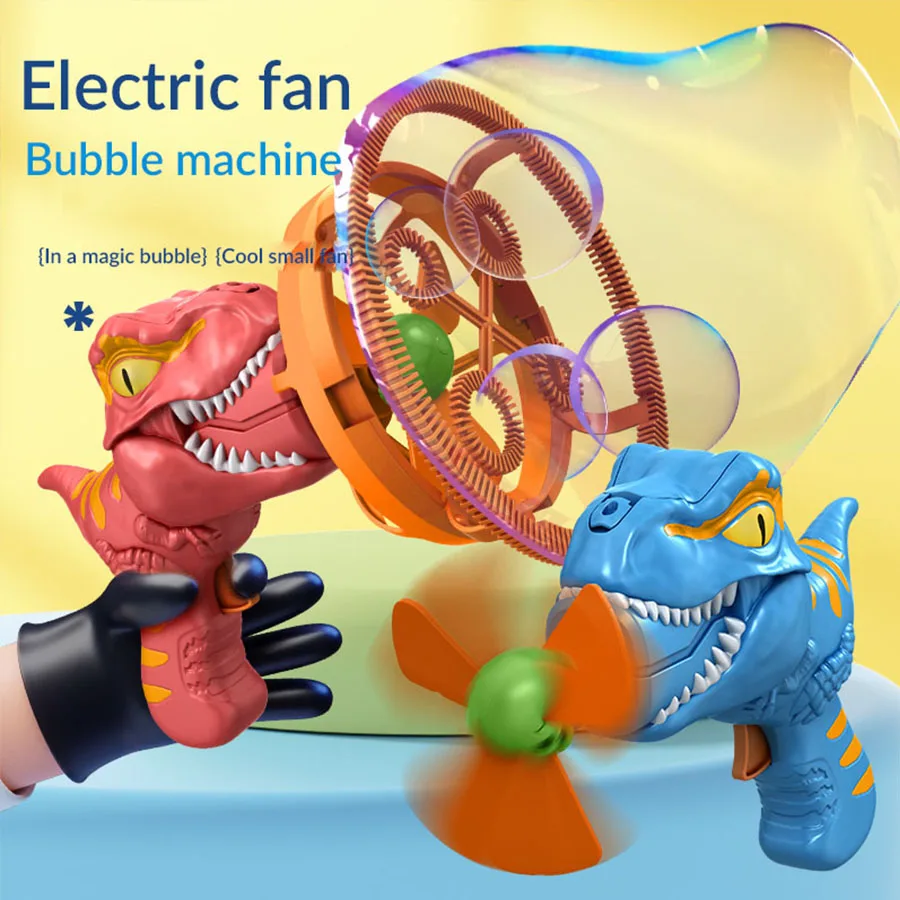 64/2000      Hot model children hand-held automatic Big Bubble Machine Cartoon Dinosaur Toy Big Bubble