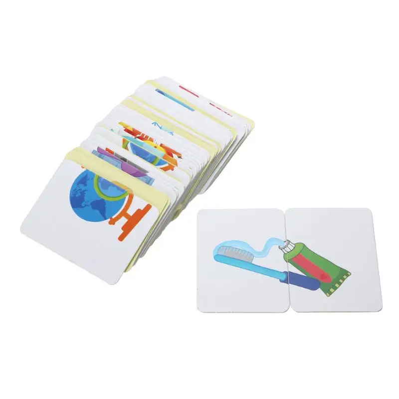 Puzzle cognitivo per bambini Giocattoli per bambini Scatola di ferro Carte Gioco di abbinamento Carta cognitiva Auto Frutta Vita animale Puzzle