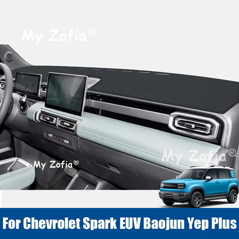 

For Chevrolet Spark EUV Baojun Yep Plus 2025 2026 Car Leather Dashboard Cover Dash Mats Mouldings Anti-Slip Pad Accessories