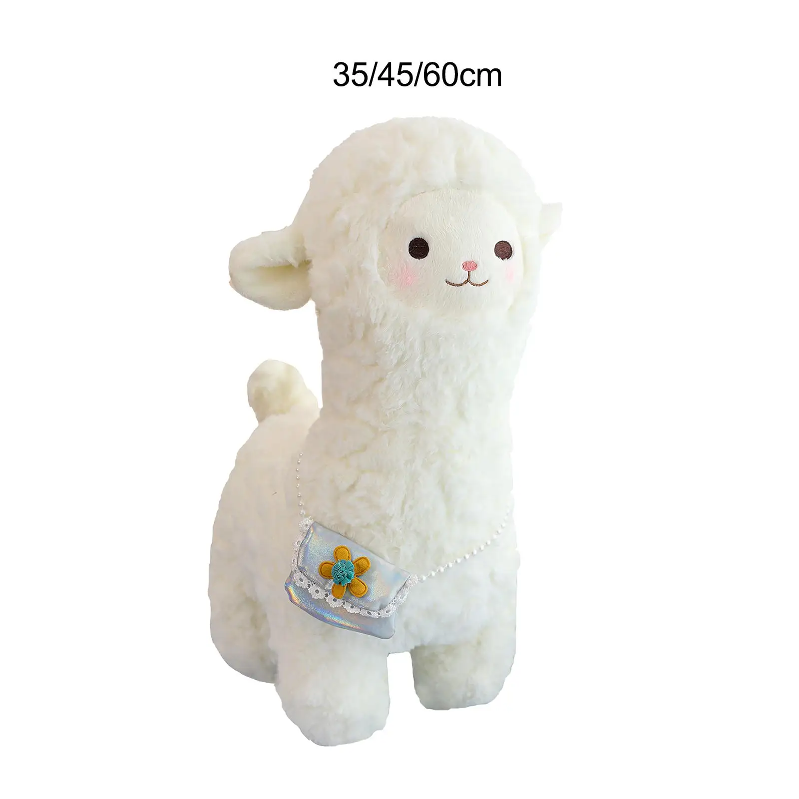 Alpaca mainan tidur bayi, boneka hewan bayi, hadiah liburan, mainan mewah untuk festival Sofa mobil