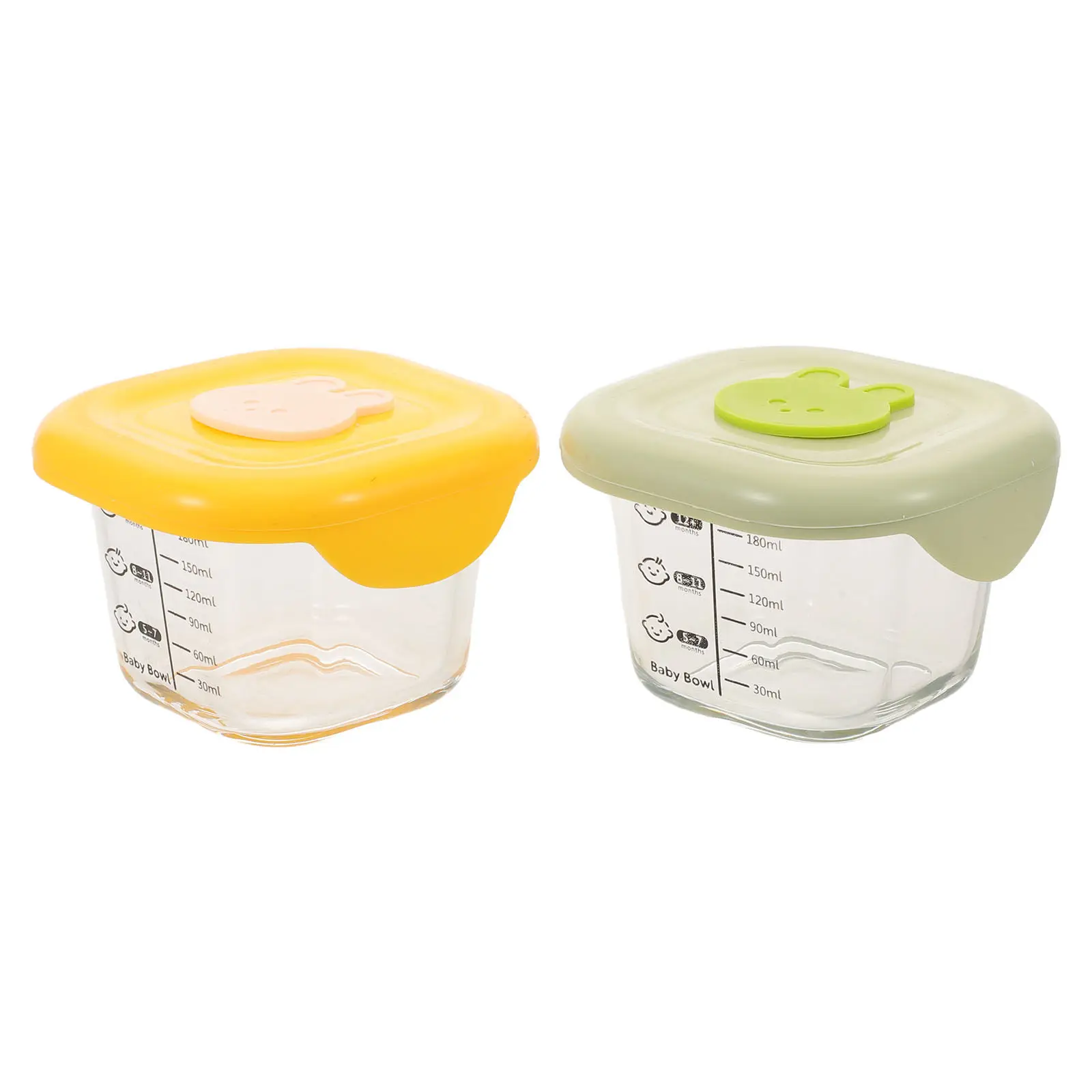 

2Pcs Baby Food Storage Boxes Leak Proof Small Containers Colorful Lids Portable Lunch Box for Snacks Purees Salad Dressing Baby