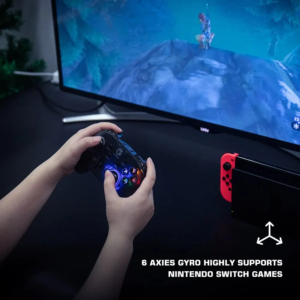 Manette de jeu Bluetooth sans fil pour Nintendo Switch, contrôleur de jeu, Apple Arcade, jeux MFi, téléphone Android, délibérément GenerT4 Pro, 2.4G