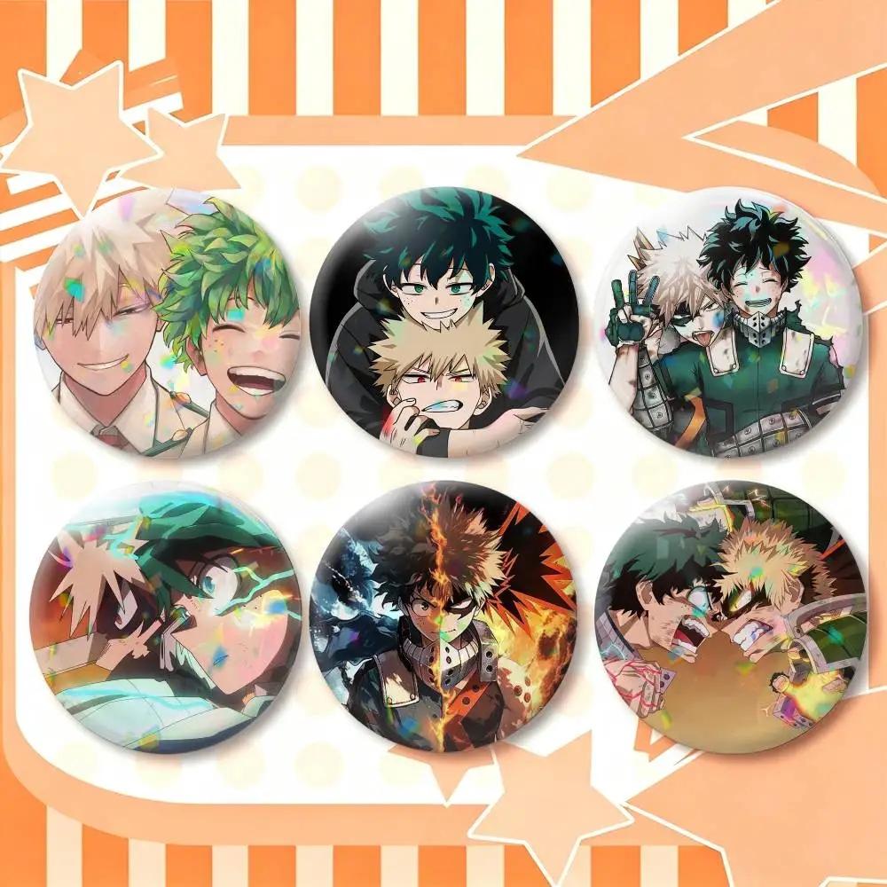 Bakugo Katsuki Midoriya Izuku  25mm 32mm 44mm 58mm 75mm Brooches Badges Pins for Accessories Gift