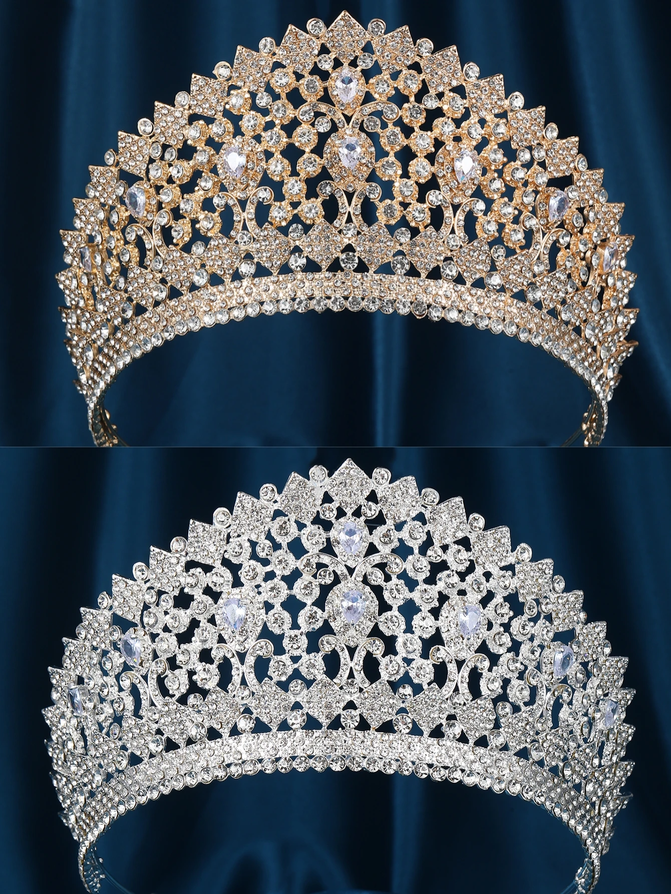 

Crown and Tiara Headbands for Women Gold Beautifully Tiara & Crown Girls Bride Headpiece for Wedding Cosplay Halloween Cosplay