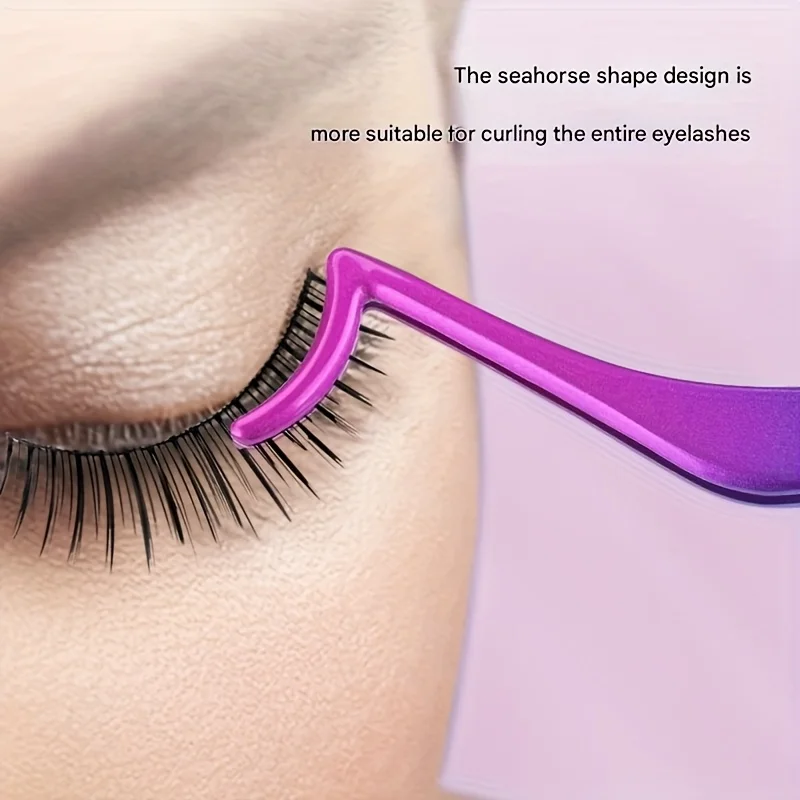 Stainless steel false eyelash tweezers seahorse clip eyelash curler auxiliary clip beauty tool Suitable for beginners