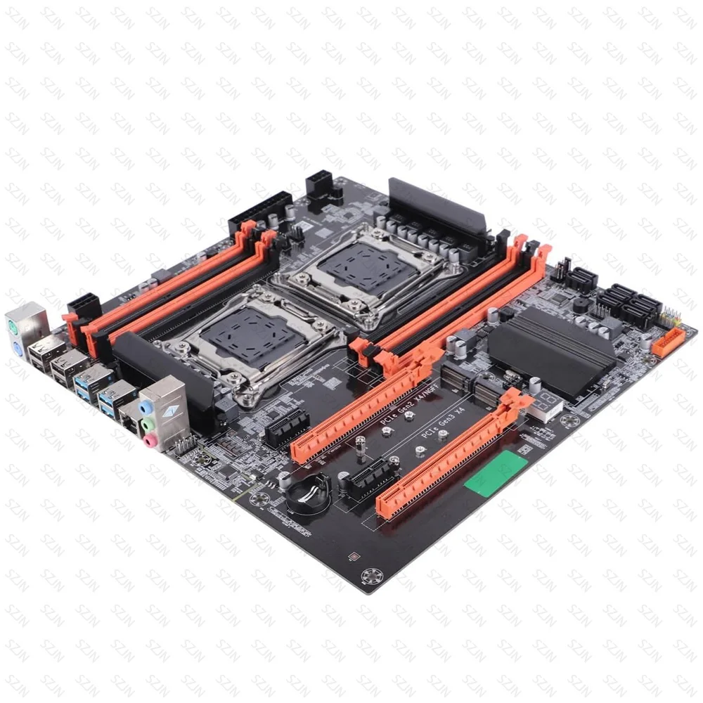 Scheda madre X99 Dual CPU LGA 2011 Solt Supporto E5 V3/V4 E-ATX 8x SATA3 DDR4 Max 256GB Processore Xeon Sever Scheda madre
