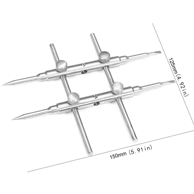 Llave inglesa para lentes cámara, puntas curvas 25-130MM, herramienta apertura para DSLR
