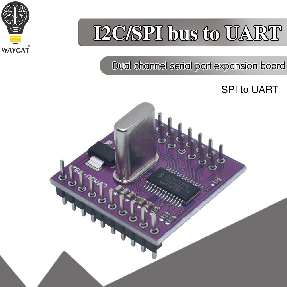 1PCS CJMCU-752 SC16IS752 I2C/SPI bus interface to dual channel UART conversion module