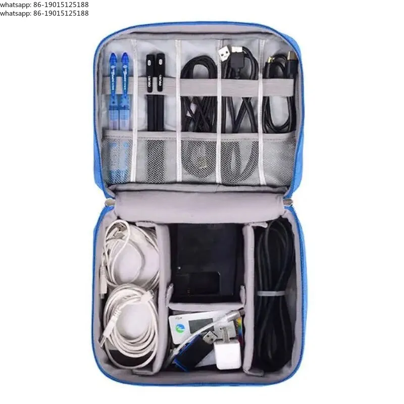 Cable waterproof digital electronic portable USB data cable charger plug storage bag travel