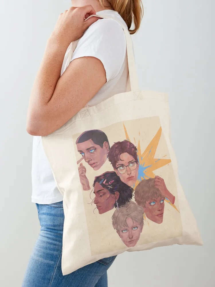 

the gang(sey) !! (pale yellow) Tote Bag canvas tote university shopper bag Big bag women eco folding
