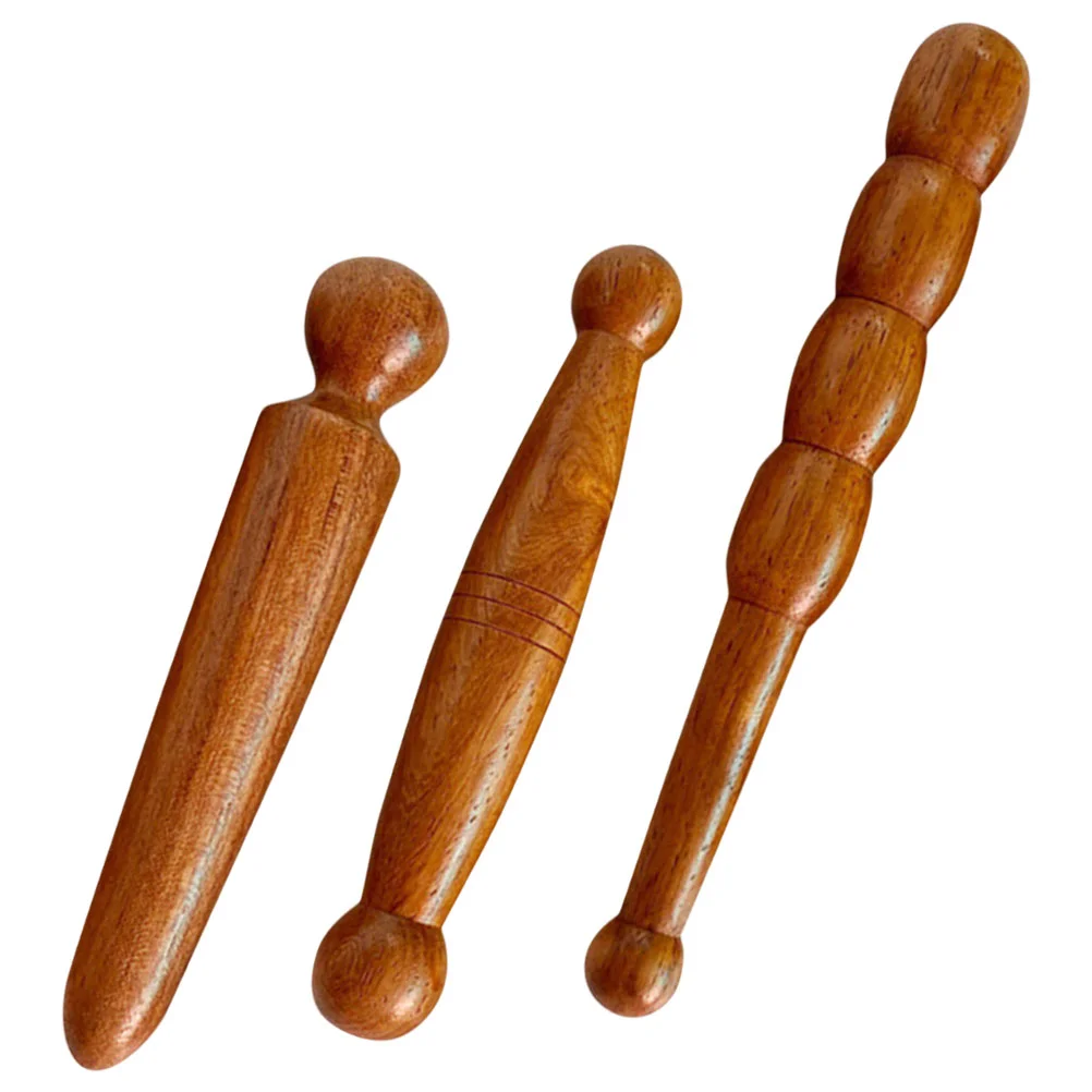 

3 Pcs Foot Massage Stick Wood Acupressure Tool Massager Massgae Sticks Tools Wooden