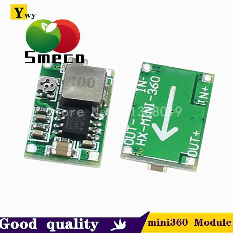 2pcs Mini360 DC-DC HM Buck Converter Step Down Power Supply Module 4.75-23V to 1-17V 340KHz Mini-360 Ultra-small+ 17x11x3.8mm