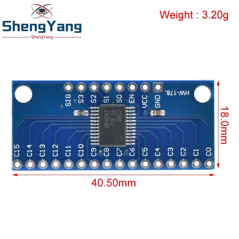 CD74HC4067 16-Channel Analog Digital Multiplexer Breakout Board Module For Arduino