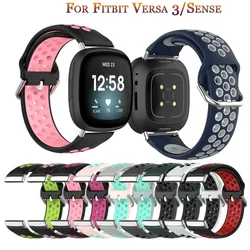 Цветной браслет на запястье для Fitbit Versa 3/Sense, ремешок для умных часов для Fitbit Versa3 4, спортивный мягкий силиконовый ремешок