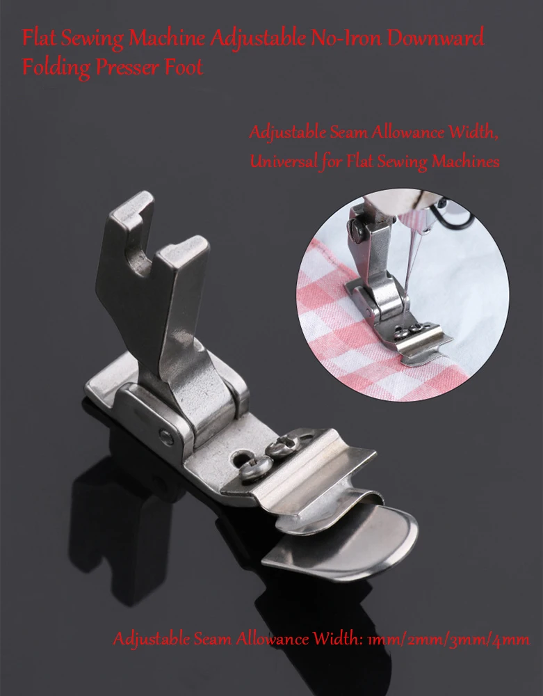 ماكينة خياطة مسطحة رقم - قدم ضغط قابلة للطي على الكي إلى أسفل، قابلة للتعديل للمسطح المحوسبة - ماكينة خياطة السرير، مناسبة #3