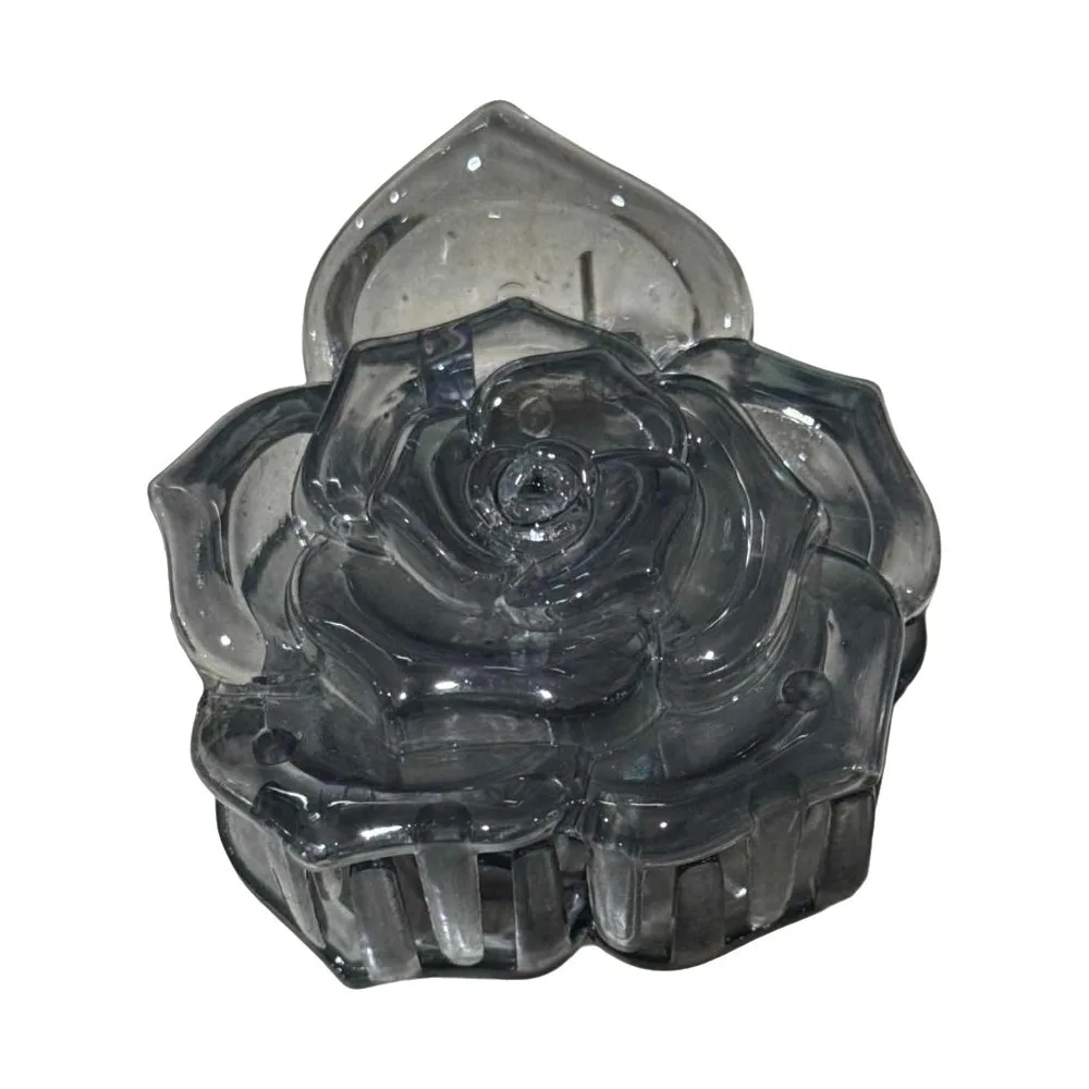 

Transparent Retro Rose Hair Claw Korean Style Fashion Design Flower Hair Clip Shark Clamp Ponytail Hairpin Acrylic Hair Claw