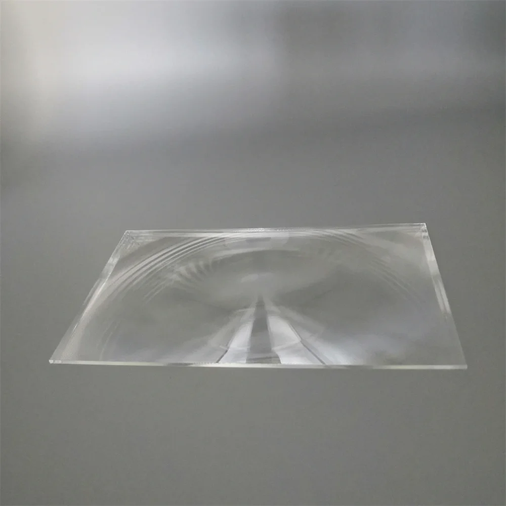 137x82.5mm 190mm Focal Length Fresnel Lens PMMA Rectangular Concentric Threaded Optical Magnifying Lens Solar Energy Collection