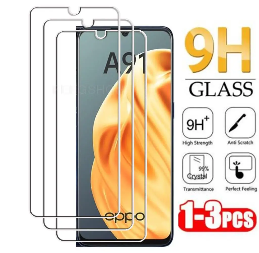 Hd original gehärtetes glas für oppo a91 6.4 "oppo reno3 a f15 cph2043 cph2001 cph2021 bildschirms chutz folie