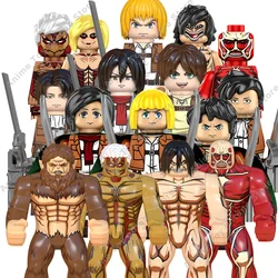 Décennie s de construction de figurines d'anime japonais, attaque sur Titan, Levi Ackerman, Eren, Mikasa géant, Annie, mini briques, jouets d'action, cadeaux, WM6148