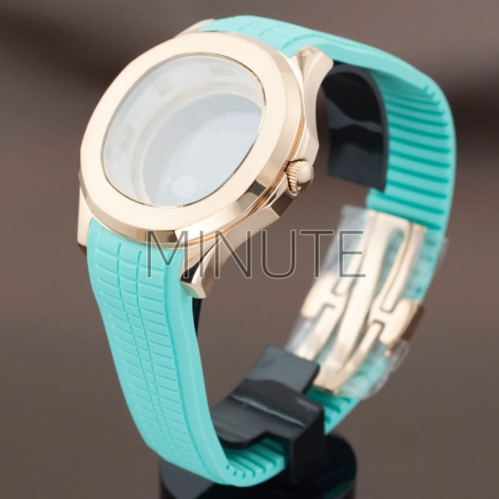 

Корпус для часов 42 мм из стали 316L для механизмов NH35, NH34, NH36, в стиле Nautilus AQUANAUT, с резиновым ремешком, циферблатом 32 мм, стрелками с зеленым люминесцентным покрытием, запчасти для часов