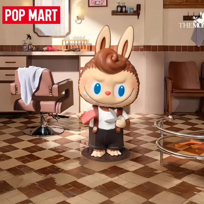 2026 POP MART Labubu The Monsters Vintage Hair Salon Blind Box Retro Barbershop Collectible Figurine Desktop Decor Art Toy Gifts view 2