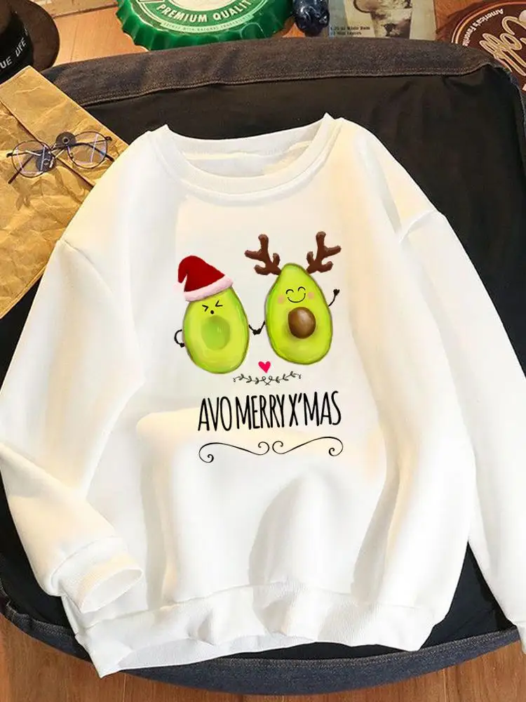 

Avocado Love Letter Women Fleece Clothing New Year Fashion Christmas Spring Winter Pullovers Print Female Graphic Sweatshirts