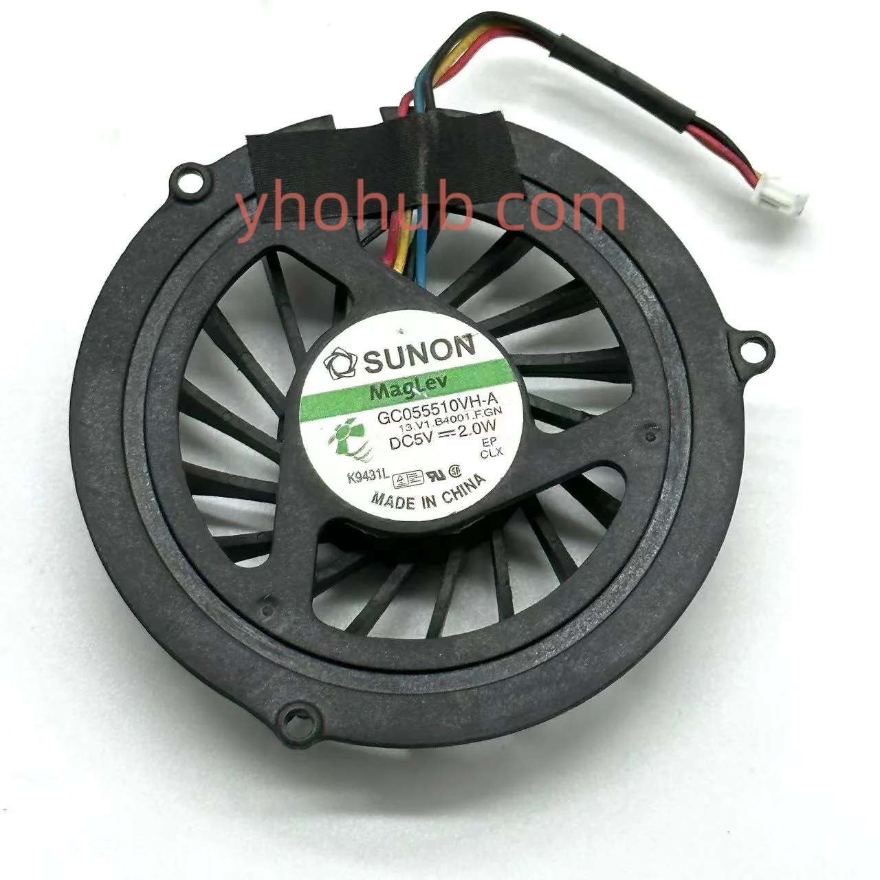 

SUNON GC055510VH-A 13.V1.B3925.F.GN Server Round Fan DC 5V 2.0W 4-Wire