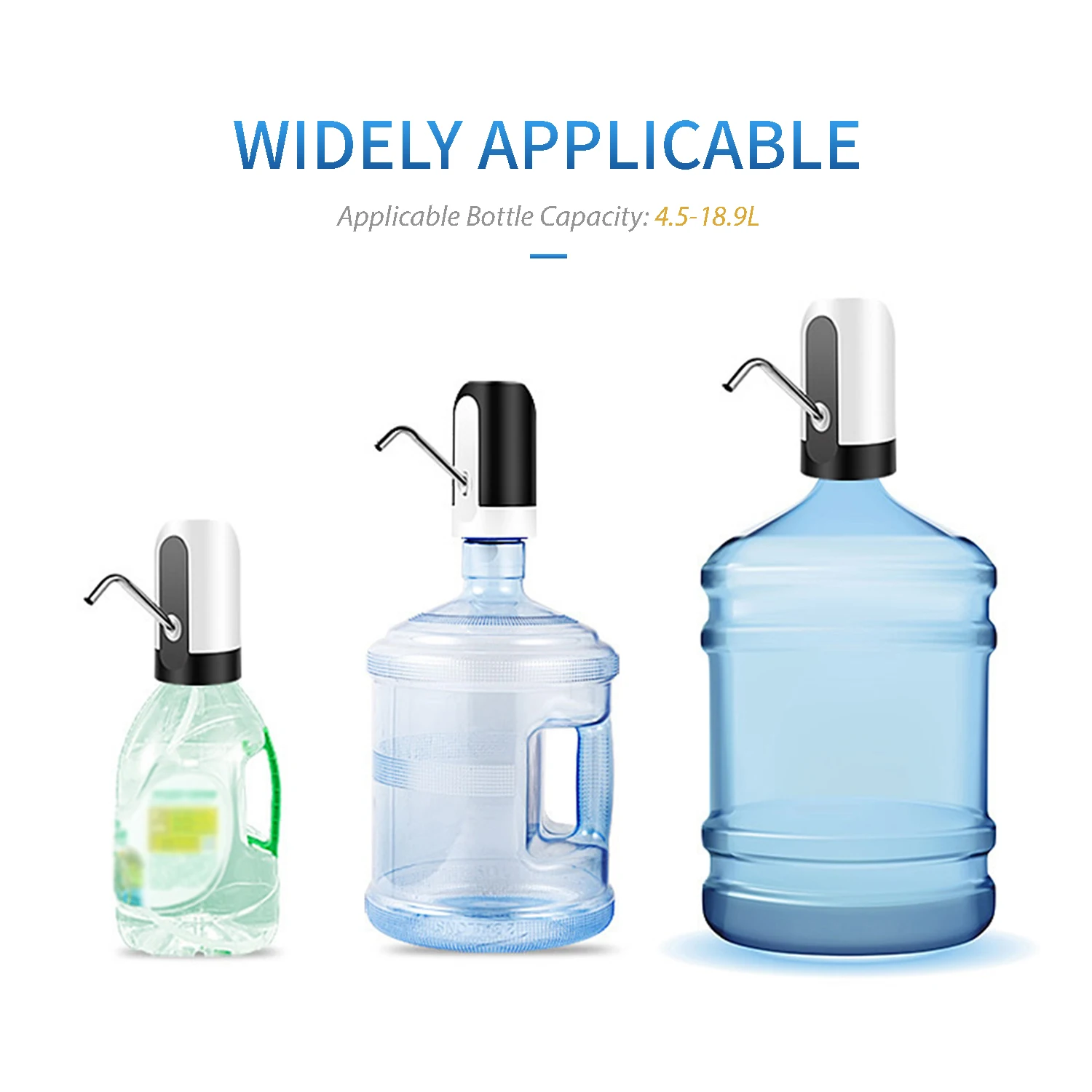 Dispenser Pump 5 Gallon Bottle Automatic Electric Drinking Water Jug Pump Waterproof USB Charging Water Dispensing Pump