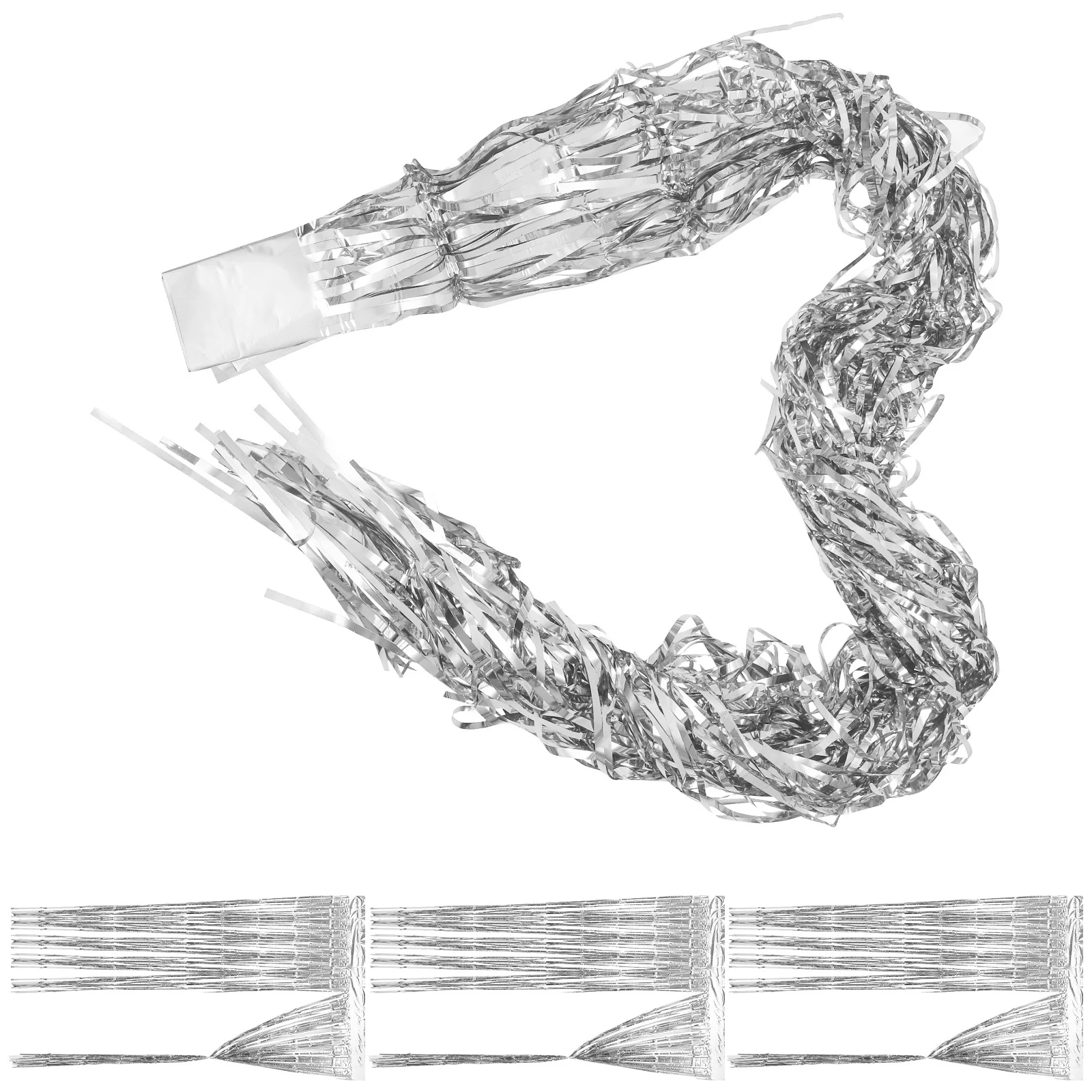 

4Pcs Plastic Foil Fringe Curtain Party Backdrop Streamers Birthday Party Decorations Bachelorette Birthday Supplies