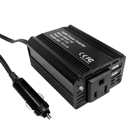 150W Power Inverter Car Charge Converter Small Portable 12V 110V/220V Pure Sine Wave Inverter with Cooling Fan for Car Audio TV