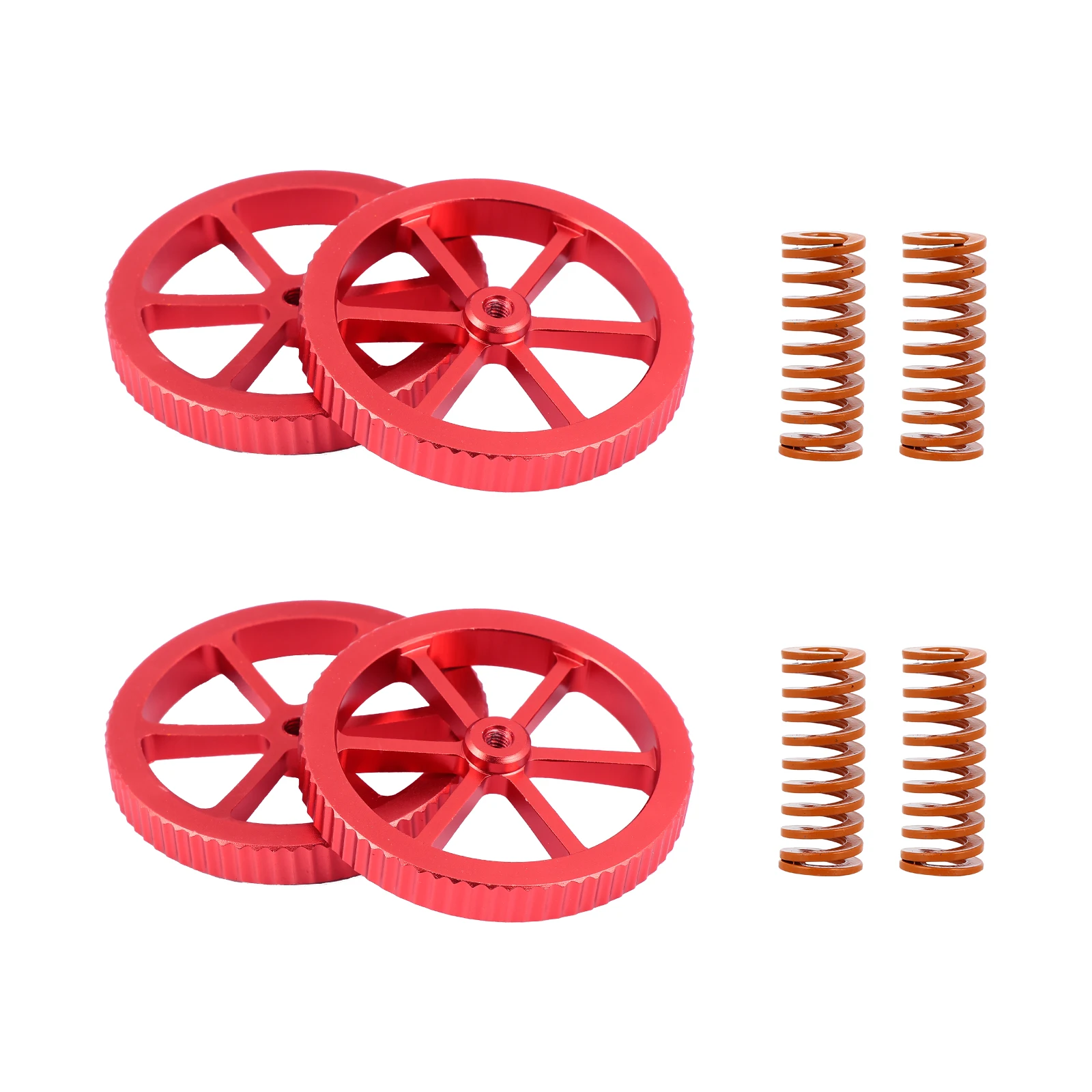 

4 Pcs 3D Printing Accessories Aluminum H Leveling Nut Hot Bed Die Springs Sturdy Lightweight Easy Install Remove Tools