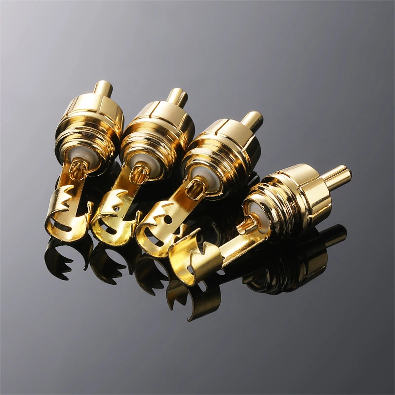 High Fidelity Vergulde Rca Adapter Diy Audio Box Plug Dvd Microfoon Audio Socket Audio Signaal Kabel Connector