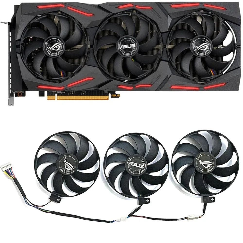 New 7PIN T129215SU DC 12V 0.5A 87MM RX5700 XT GPU Fan For ASUS RTX 2080 2070 RX5700XT 5700 5600XT ROG Strix OC Graphics Fan