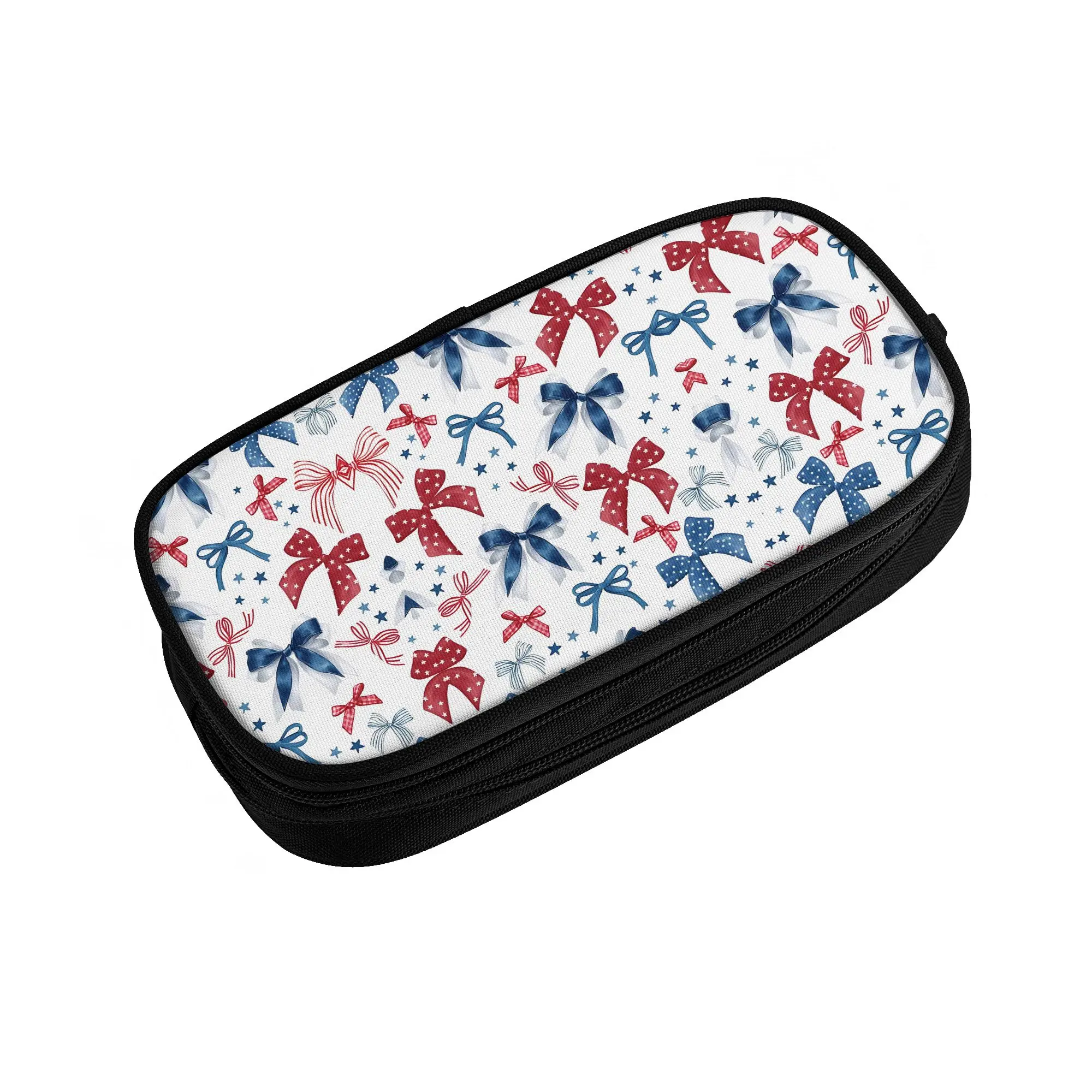 1 piece Lightweight Preppy Coquette Bow Pencil Case Student Pen Bag Back To School Office Stationery Bag