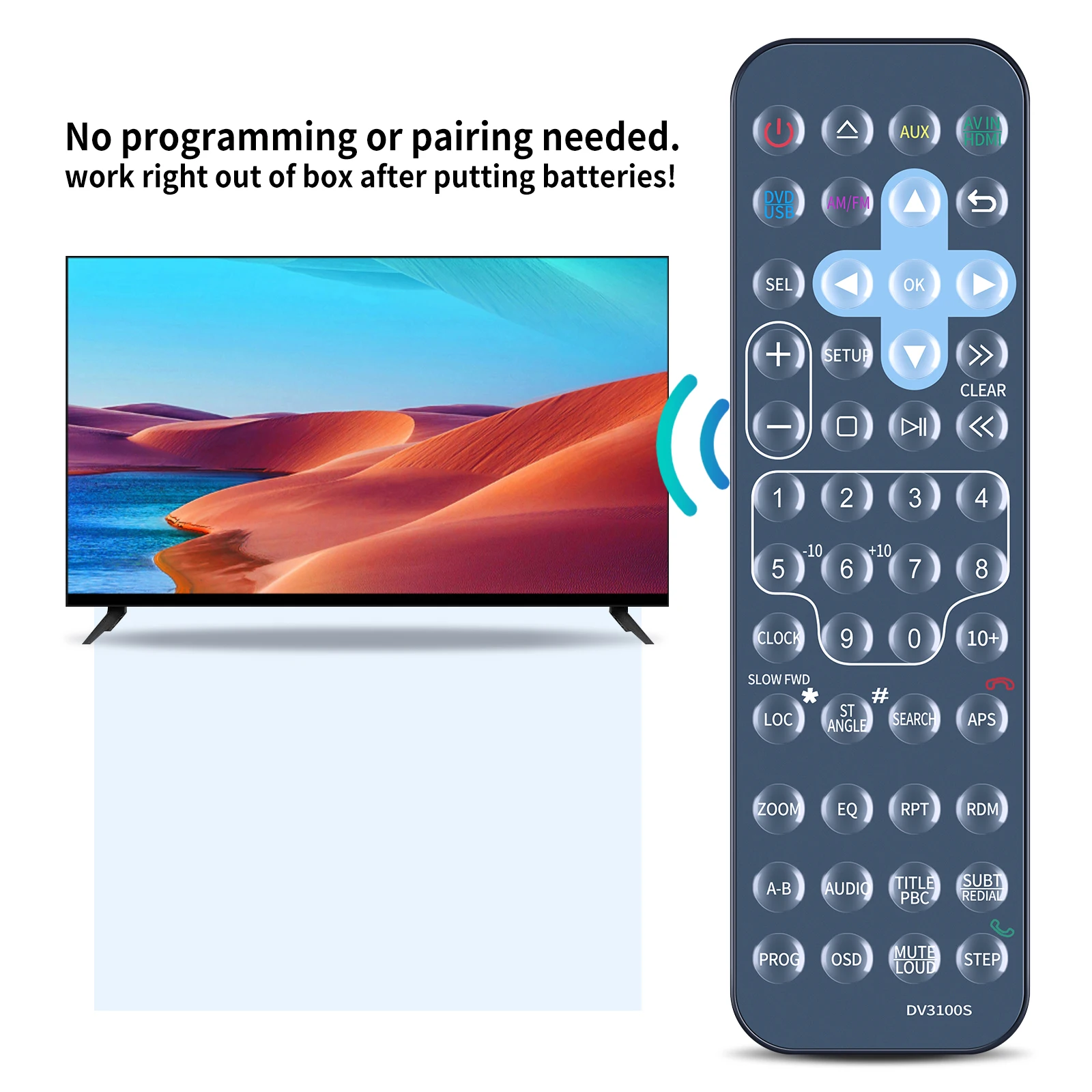 جديد استبدال جهاز التحكم عن بعد لنظام الترفيه راديو بلوتوث Furrion DV3100S