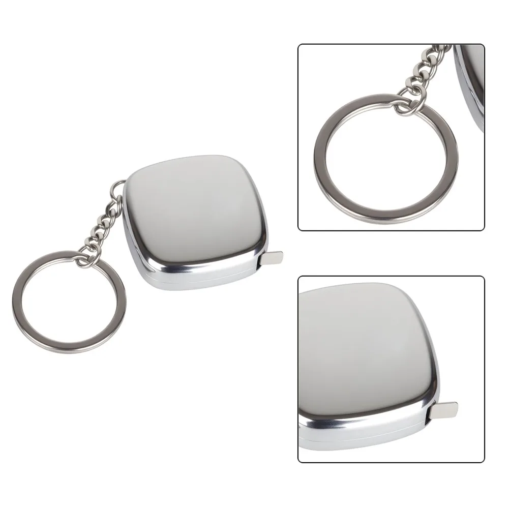 Stainless Steel 2m For Mini Keychain Tape Measure Retractable Portable Ruler For Pocket Bag Daily Measurement Tool