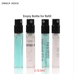 400pcs 2ml 2.5ml Bayonet Neck Clear Glass With Invisible Spring Sprayer  Atomizer   Perfume Fragrance Sample Tester Bottle