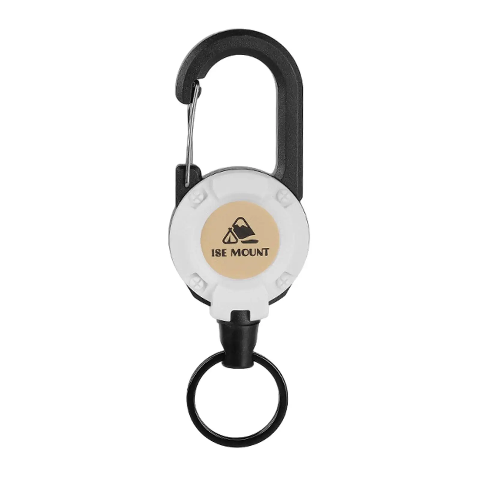Climbing Carabiner Keychain Retractable Reel Heavy Duty Steel Cord for ID Badge Keys Nurse Teacher