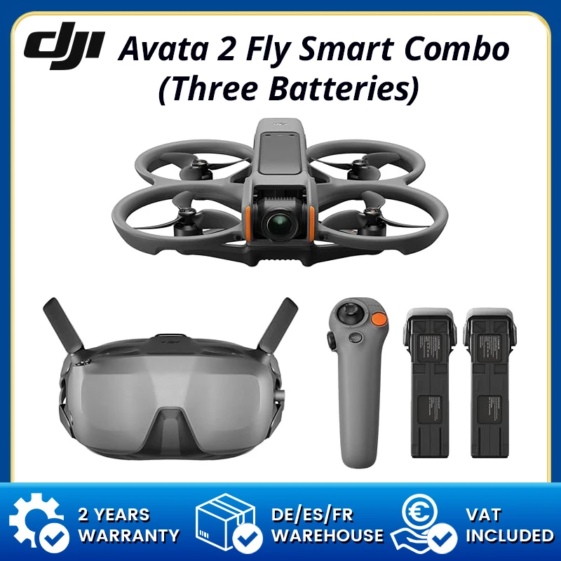DJI Avata 2 Fly Smart Combo (tres baterías) - Dron FPV compacto 4K con Goggles N3 y RC Motion 3 - Imagen 4
